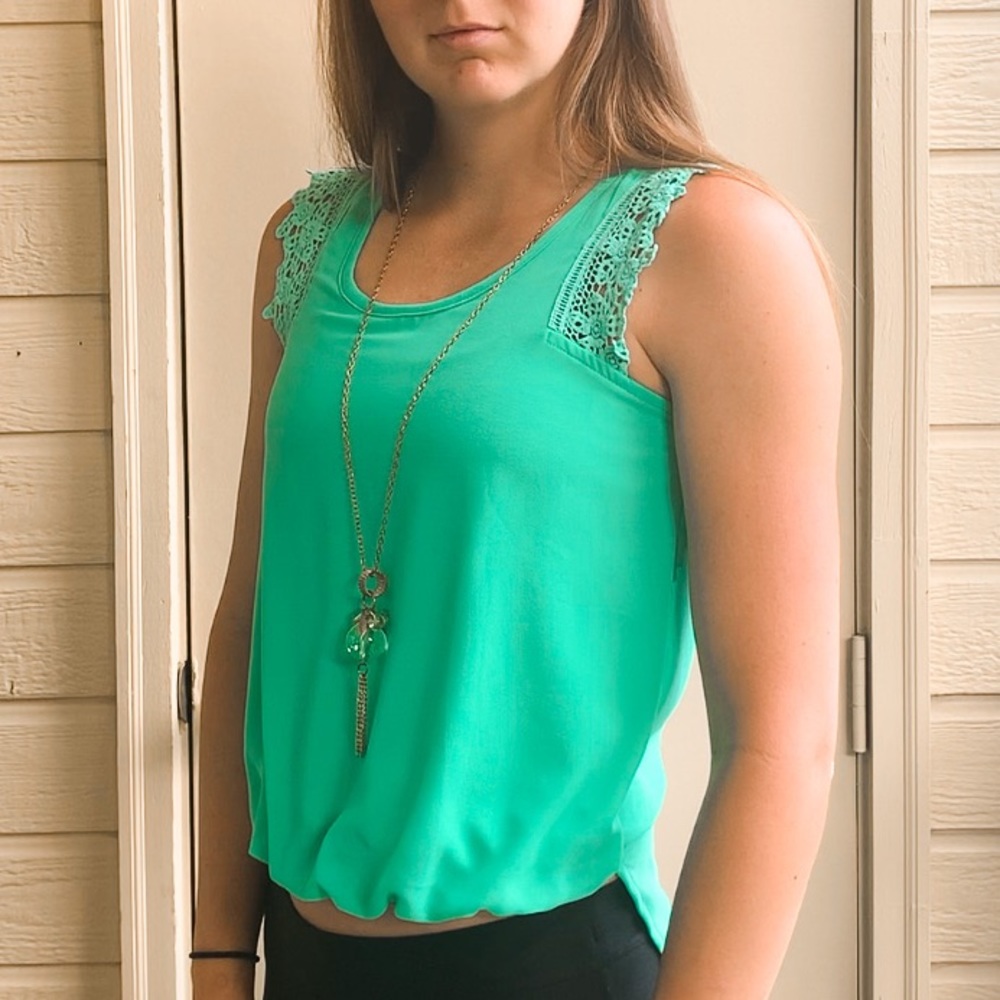 Green/Aquamarine Papaya Blouse